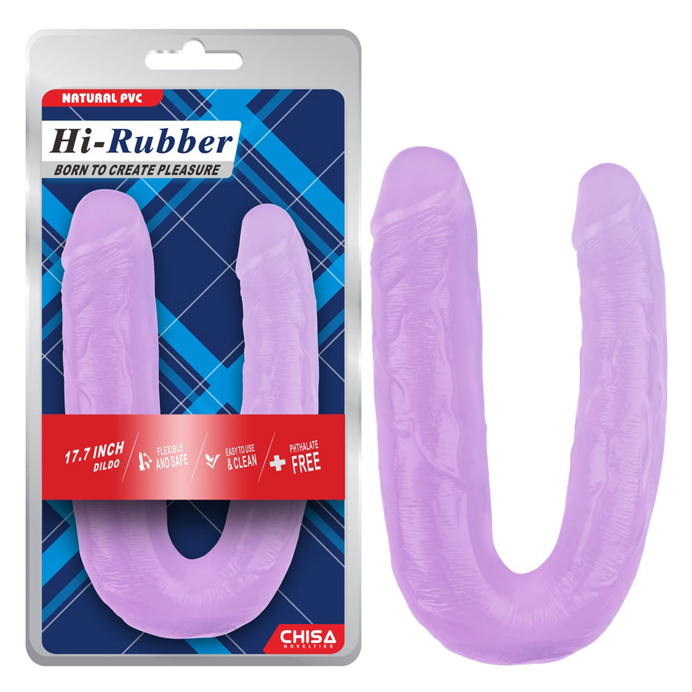 17.7 လက်မ Dildo-ခရမ်းရောင်