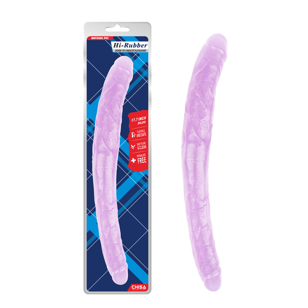 17.8 လက်မ Dildo-ခရမ်းရောင်