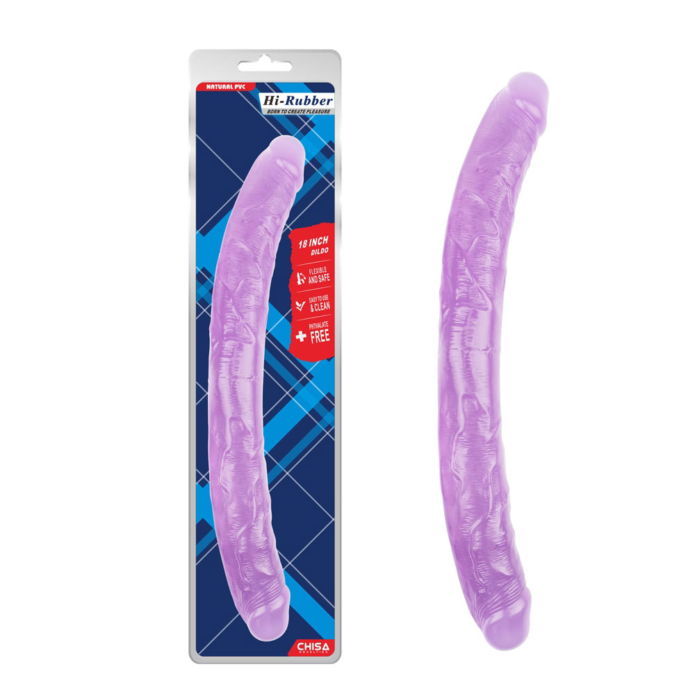 18 လက်မ Dildo-ခရမ်းရောင်