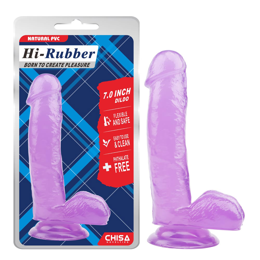 7.0 လက်မ Dildo-ခရမ်းရောင်