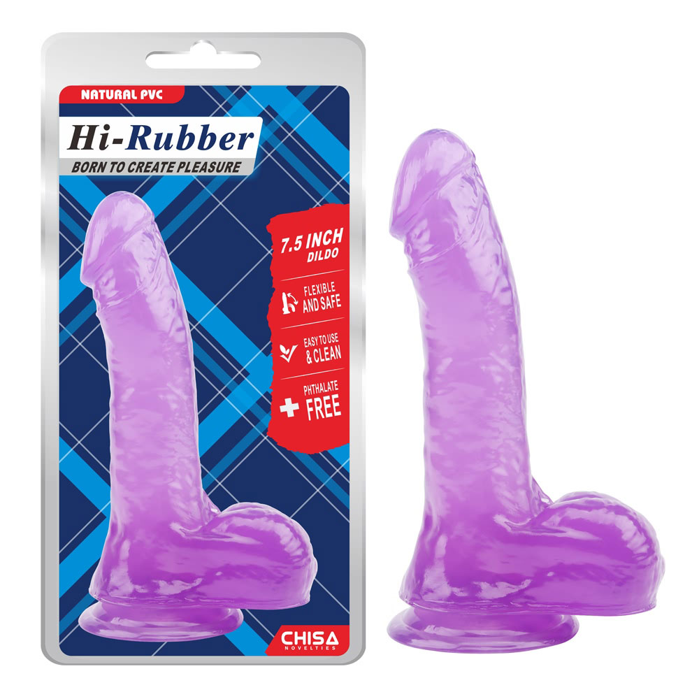 7.5 လက်မ Dildo-ခရမ်းရောင်