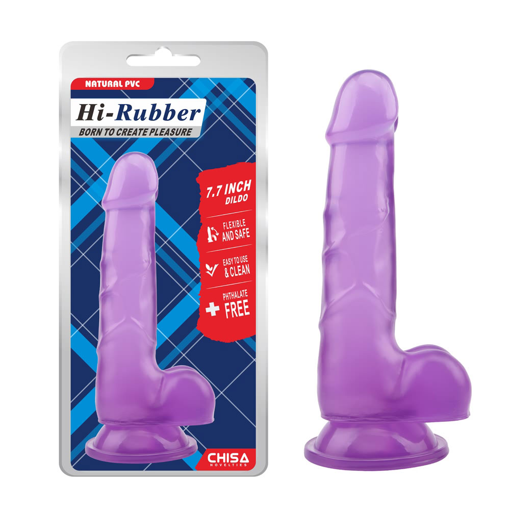 7.7 လက်မ Slim Dildo-ခရမ်းရောင်