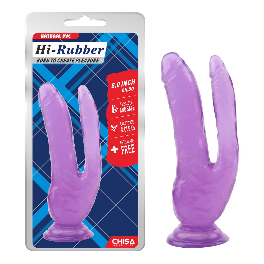 8.0 လက်မ Dildo - ခရမ်းရောင်