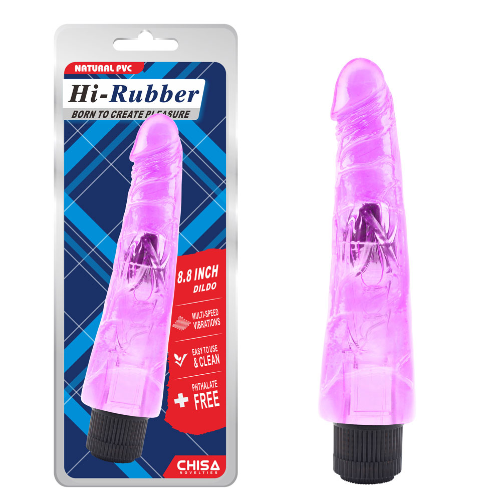 8.8 လက်မ Vibrating Dildo-ခရမ်းရောင်